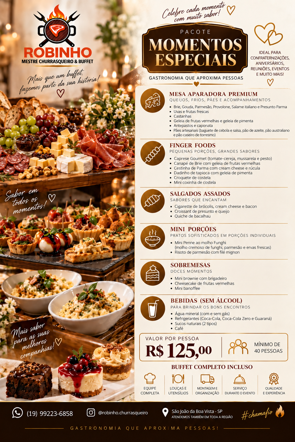Momentos Especiais — Finger Foods & Mesa Premium